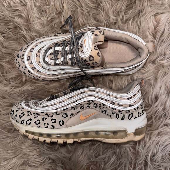 Nike Air Max 97 SE Leopard Desert Sand Peach Cream CW5595-001 Women's Sneakers - Picture 1 of 4